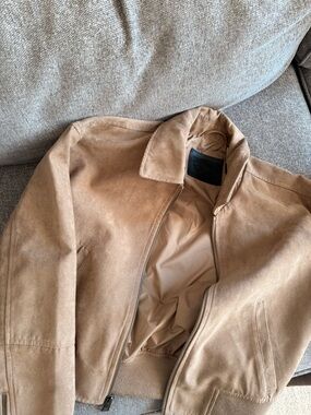 Levi’s Women’s Suede Bomber Jacket - Tan